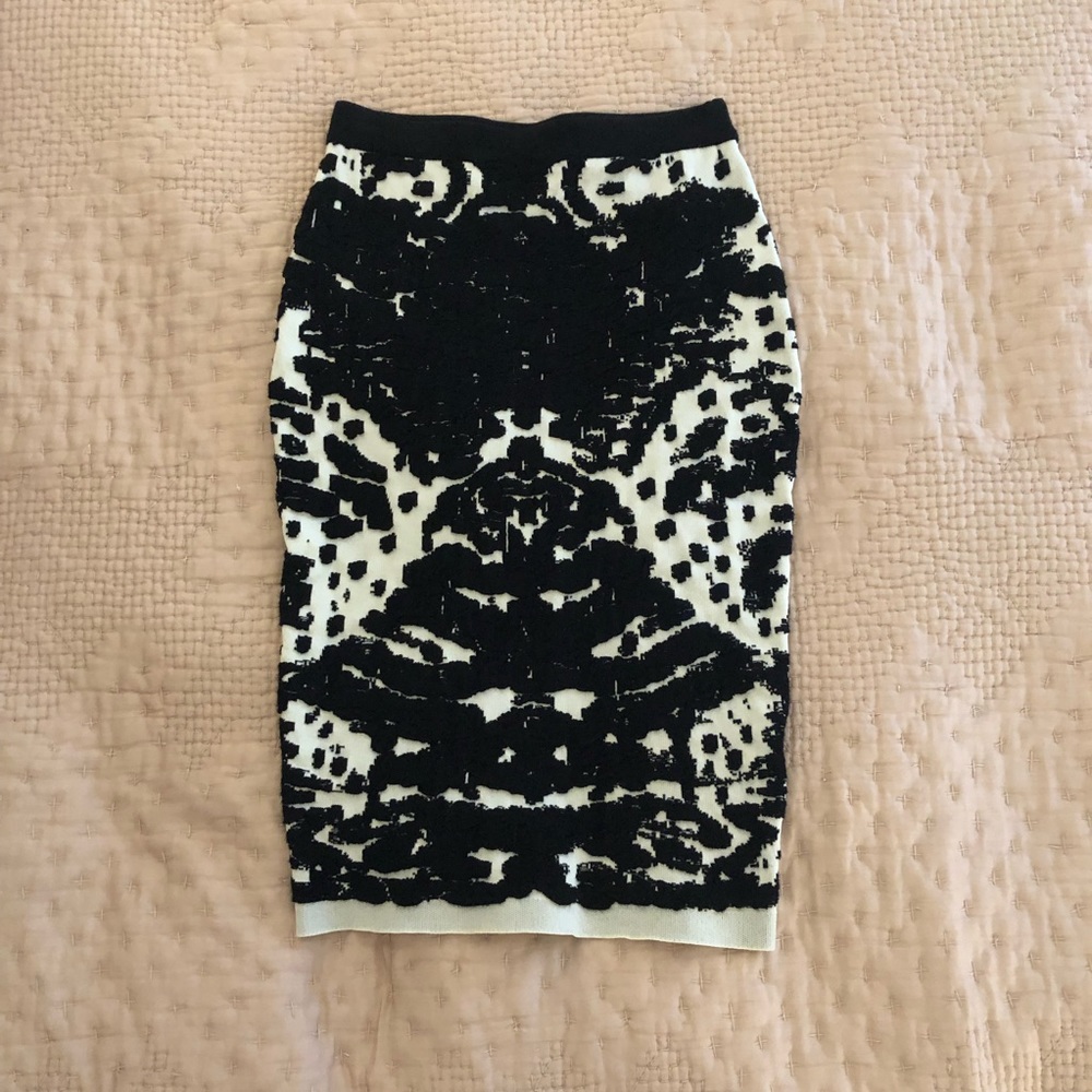 Lucy Paris Black and White Pencil Skirt
